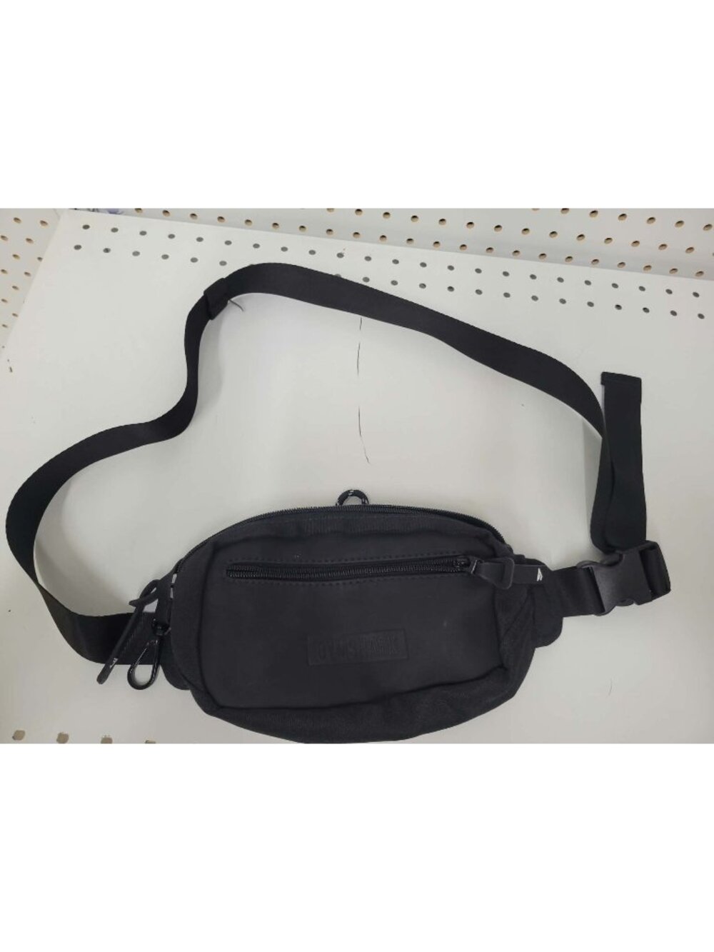 Gymshark Black Adjustable Crossbody Waist Bag With Zippered Pocket & Mesh Back P